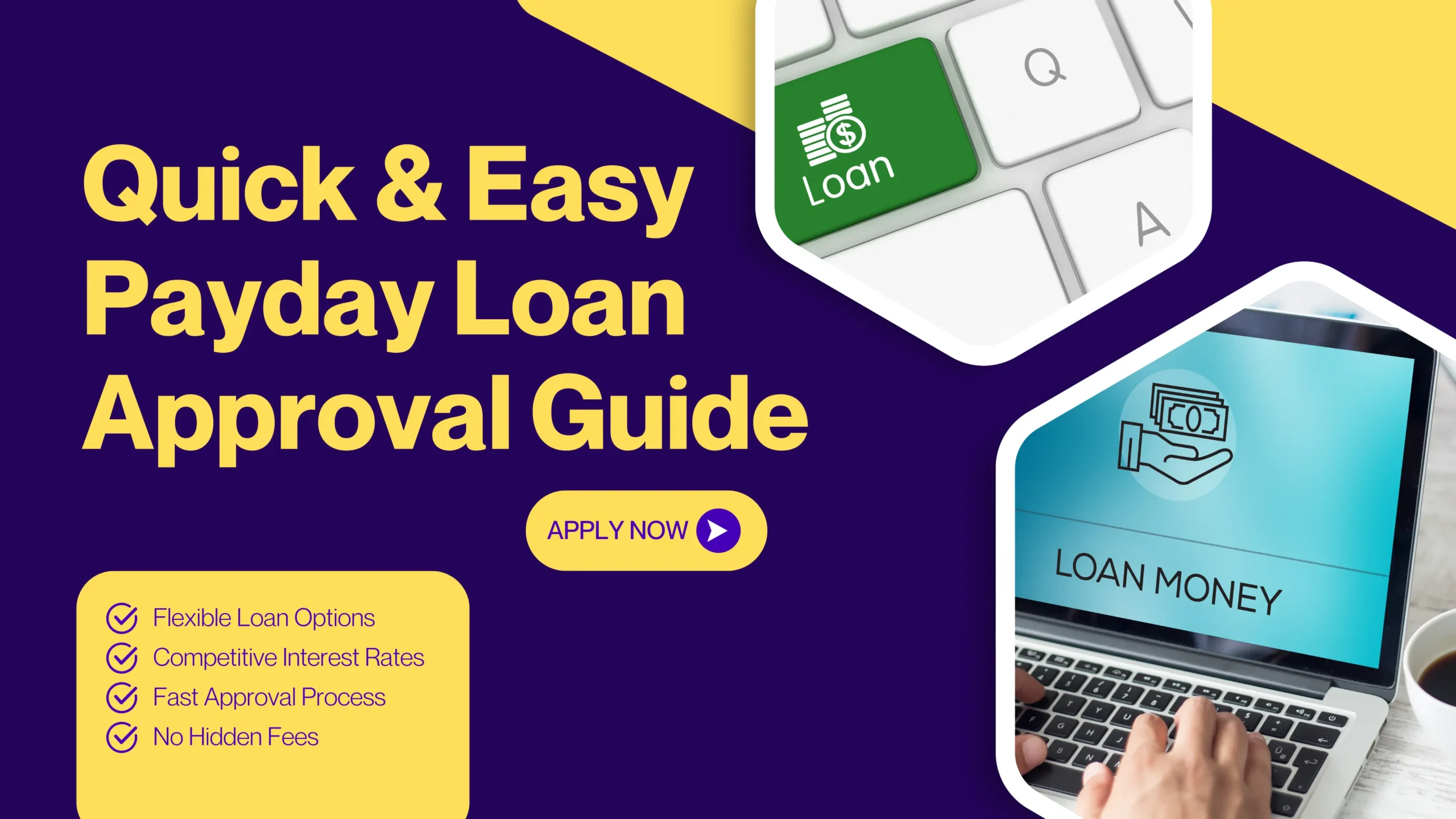 Illustration showing fast online payday loan approval with same-day funding