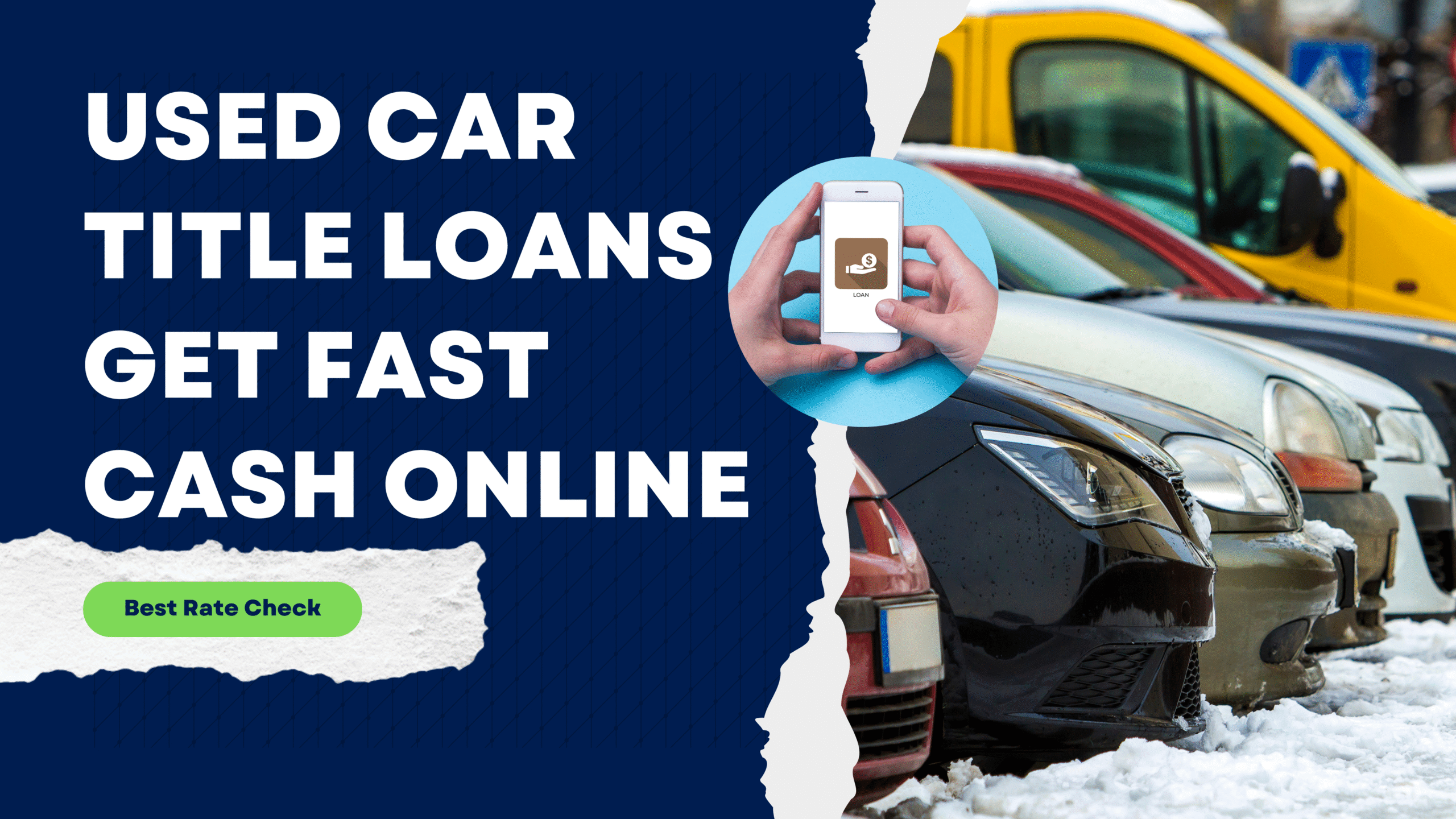 Person applying for a used car title loan on a mobile device