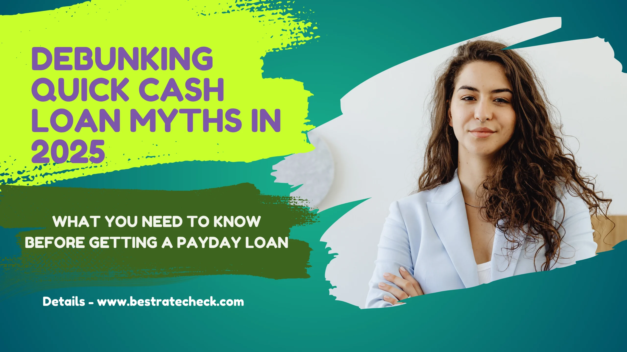Illustration showing facts vs myths about quick cash loans online in 2025