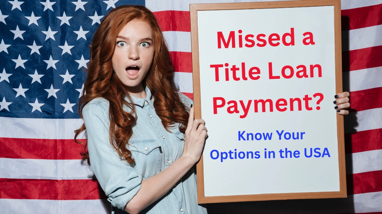 Worried car owner sitting with overdue title loan notice in the USA