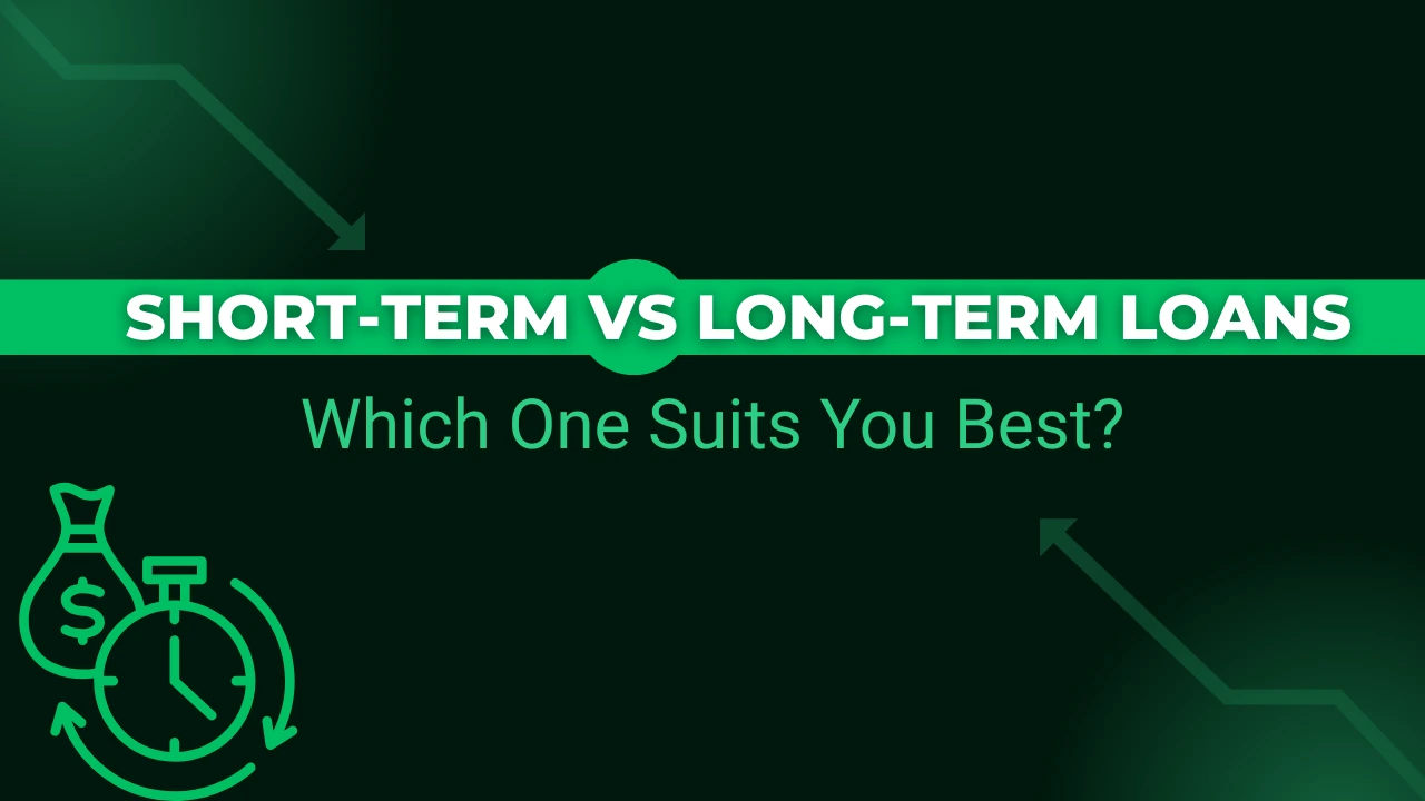 Comparison chart of short-term vs long-term loan features