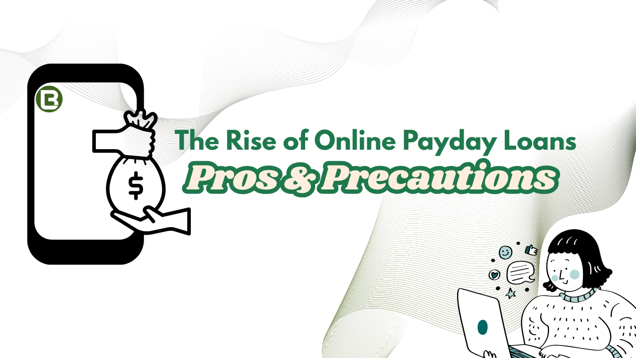 Illustration showing the popularity of online payday loans and key things to watch out for