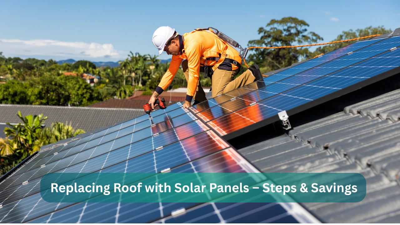 Step-by-step guide to replacing a roof with solar panels installed